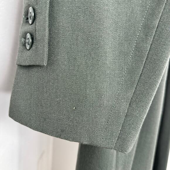 Vintage Military Wool Overcoat Gaberdine Belted Trench Removeable Liner 36L - Picture 14 of 16